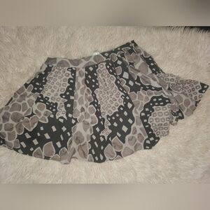 Urban Outfitters Kimchi Abstract Print Skirt in Black and Gray